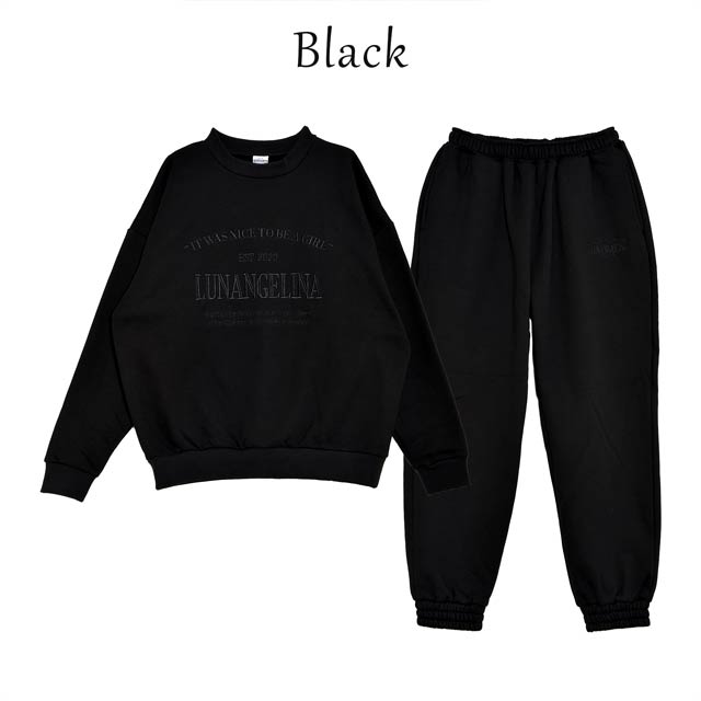 Casual Warm Sweatshirts Setup/Black│吉木千沙都プロデュース