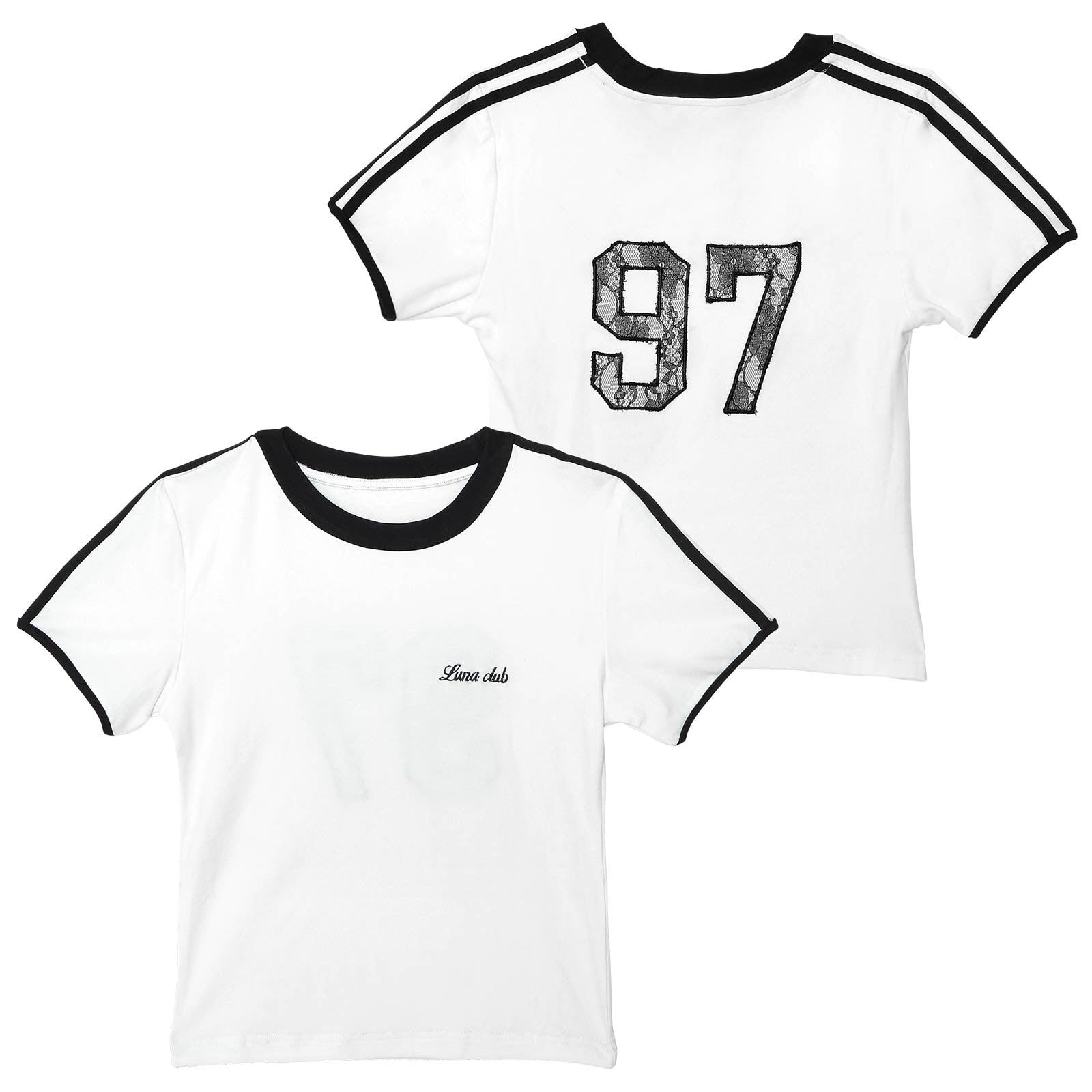 Lace Uniform Tee/White