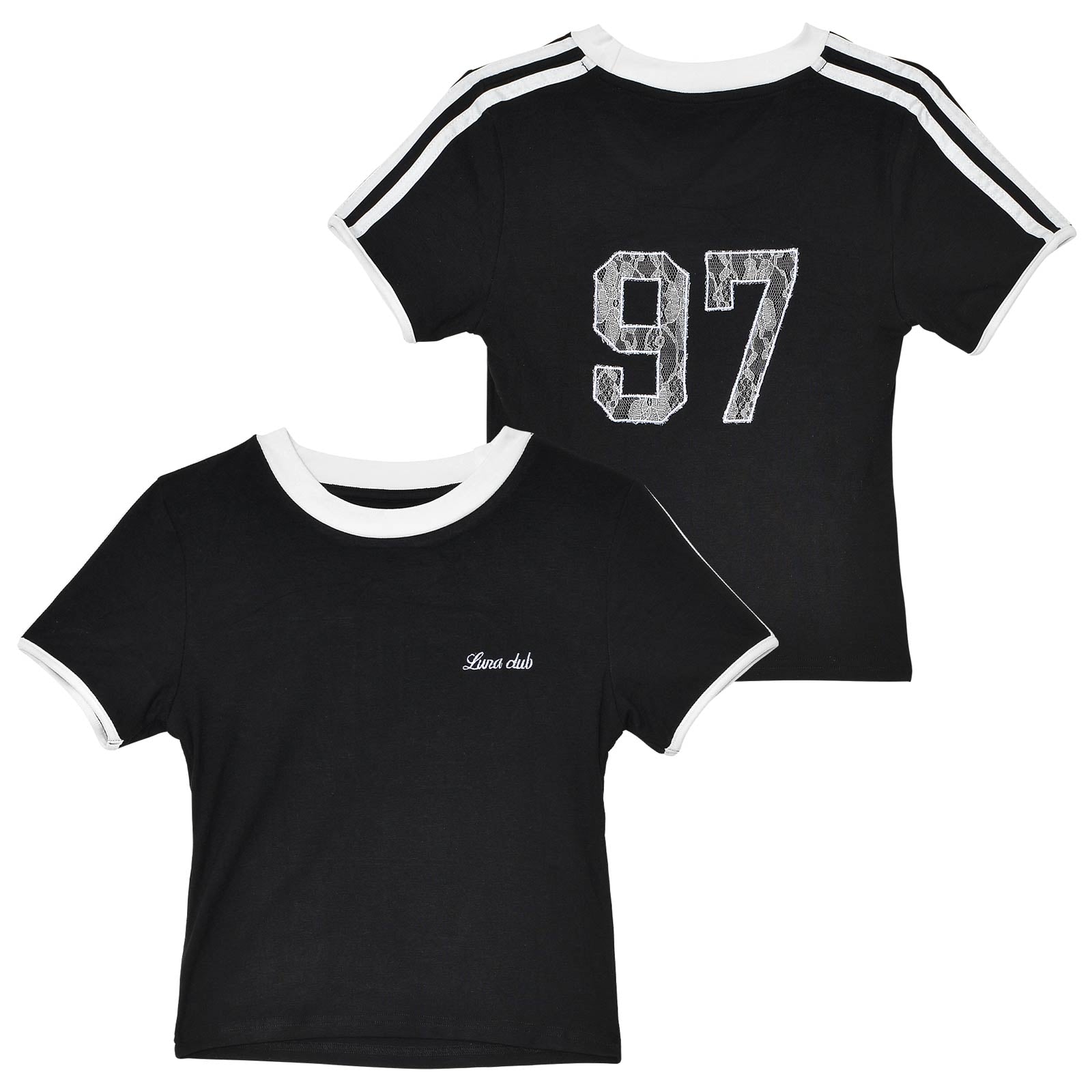 Lace Uniform Tee/Black