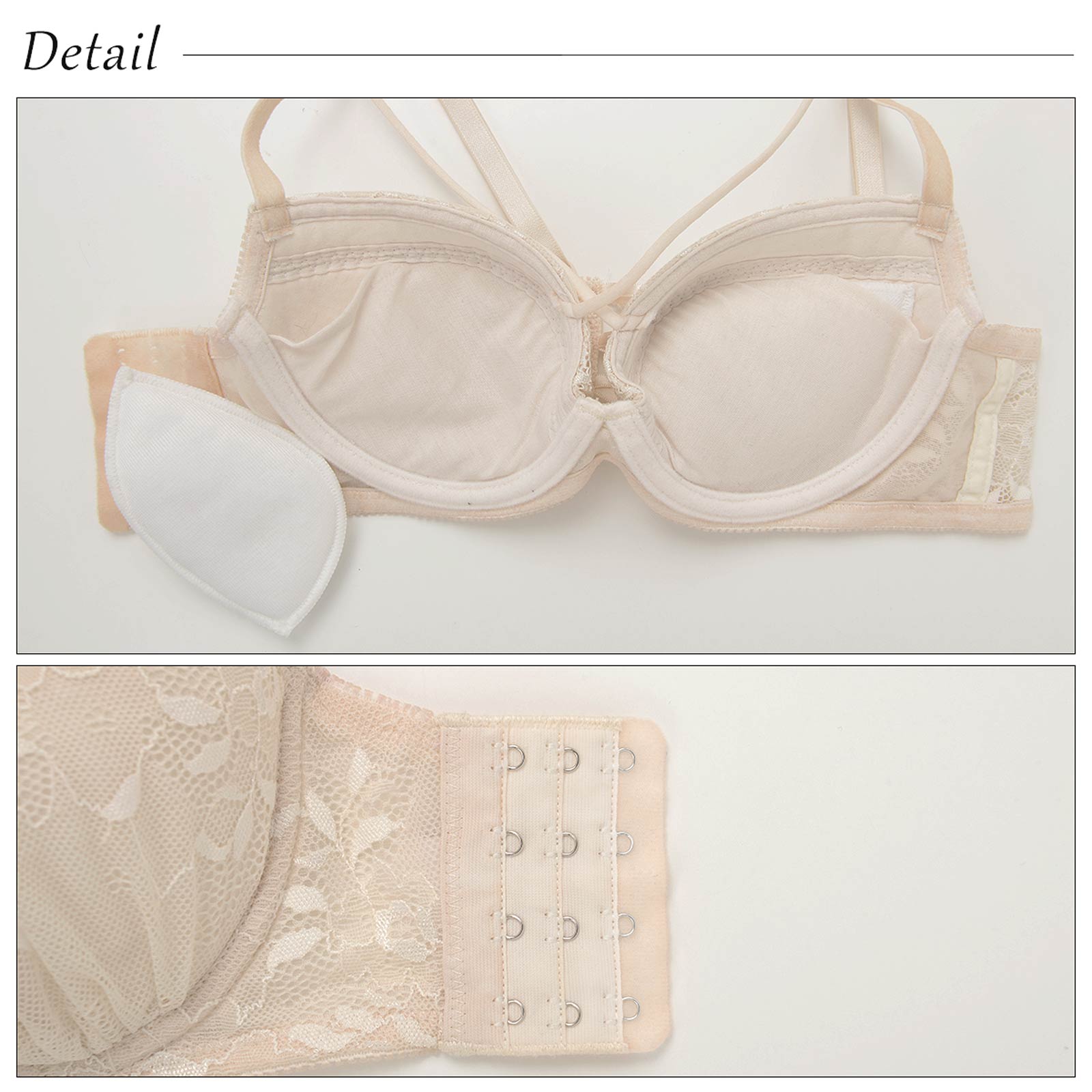 【吉木千沙都(ちぃぽぽ)着用/lunangelina】Dressy lace up Bra&shorts/Ivory