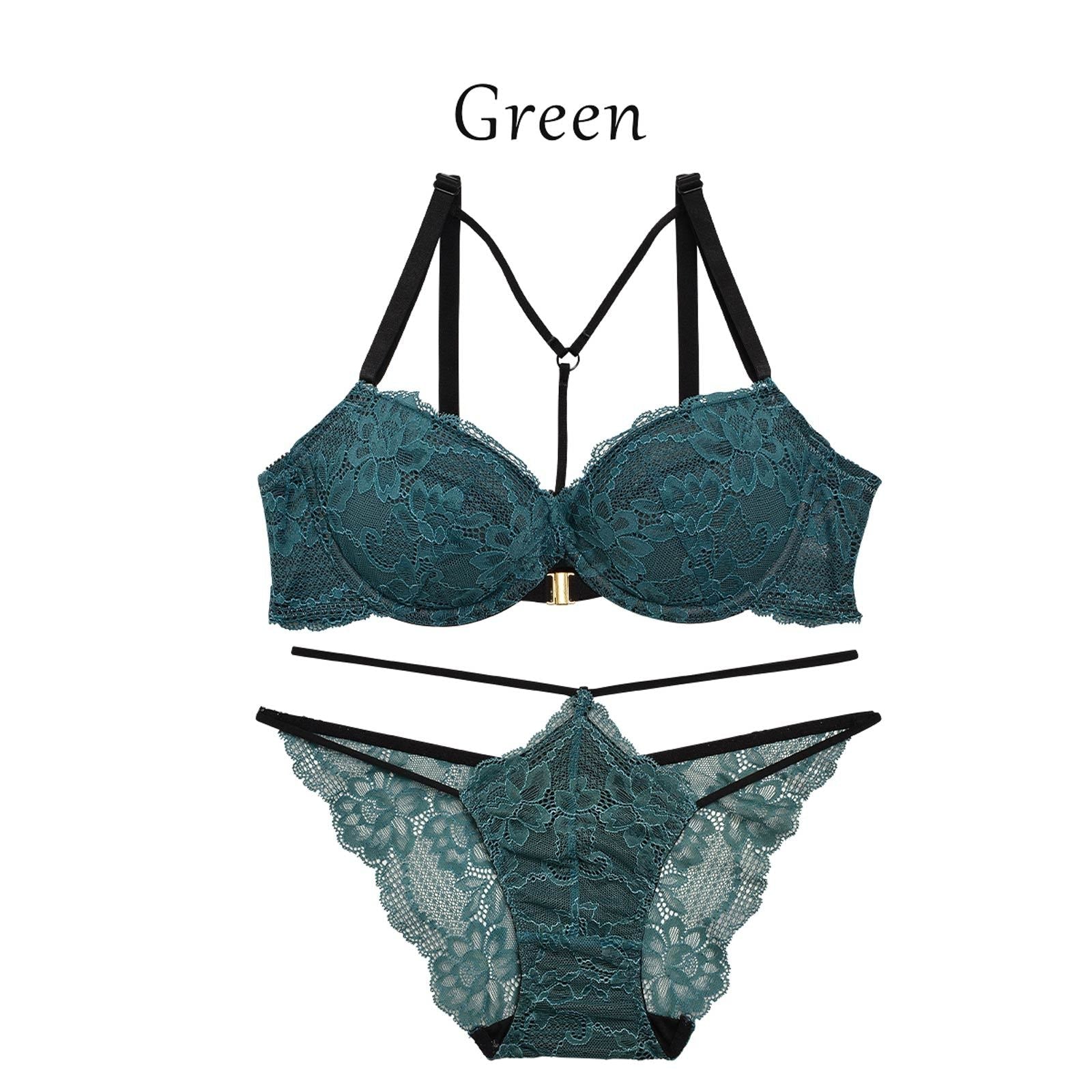 【吉木千沙都(ちぃぽぽ)着用/lunangelina】Multiple Strap Backstyle Bra&shorts/Green