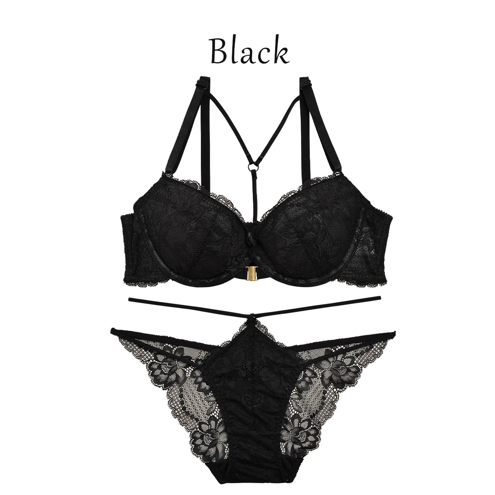 【吉木千沙都(ちぃぽぽ)着用/lunangelina】Multiple Strap Backstyle  Bra&shorts/Black