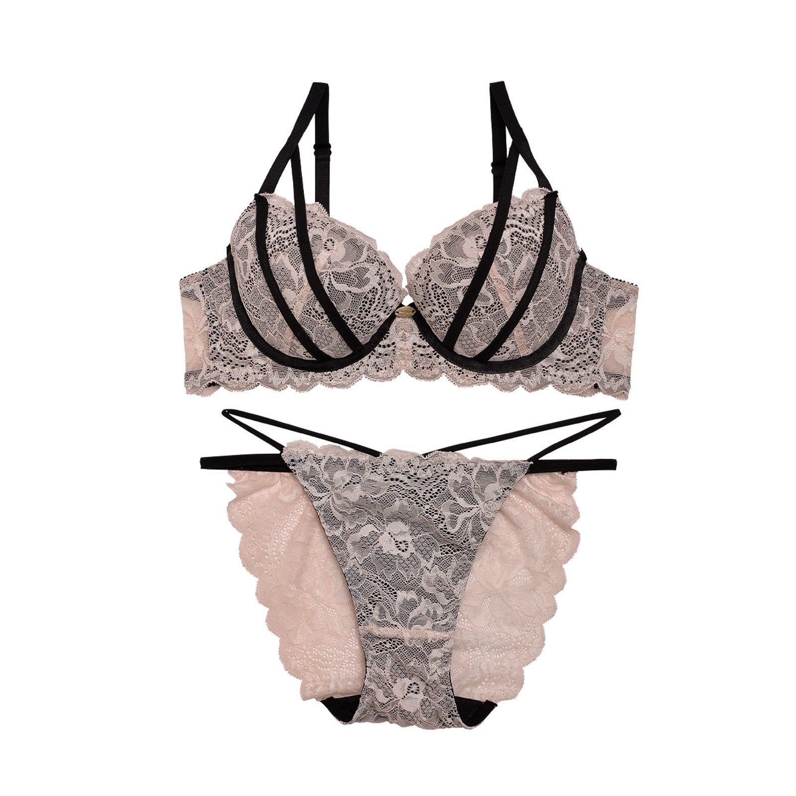 Caprices line Bra&shorts/Pinkbeige