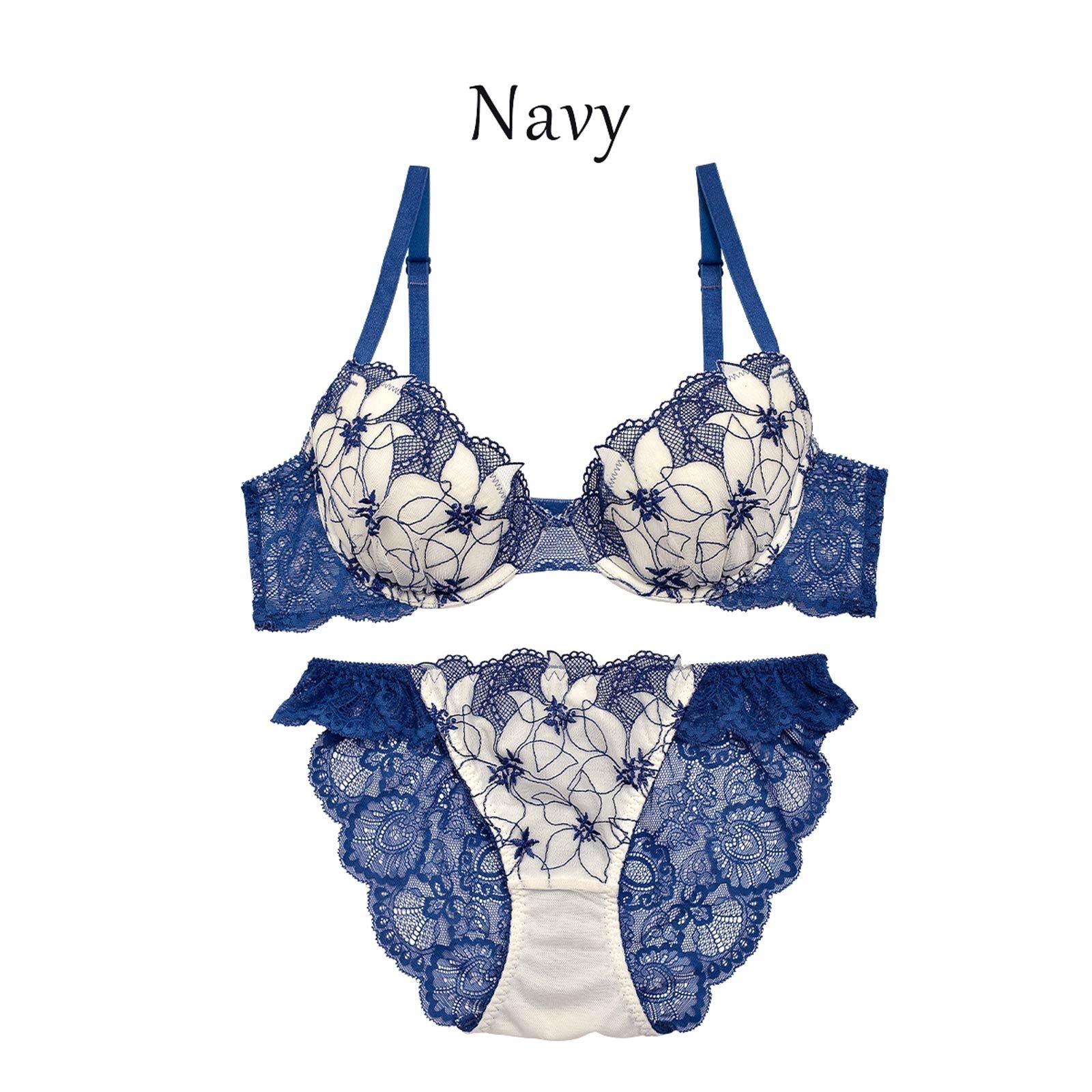 【吉木千沙都(ちぃぽぽ)着用/lunangelina】Sensual emblace Bra&shorts/Navy