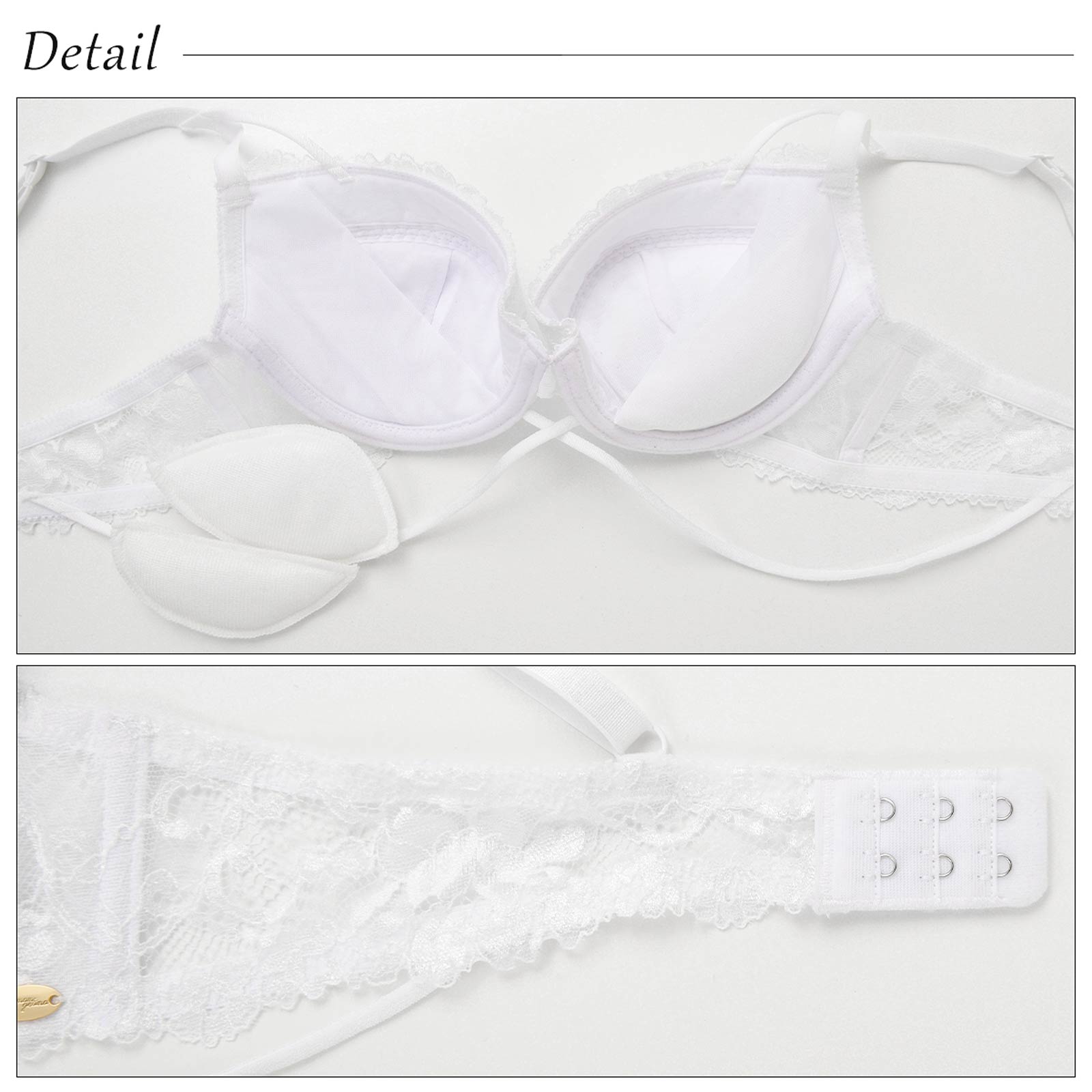 【吉木千沙都(ちぃぽぽ)着用/lunangelina】A femininity lace Bra&shorts/White