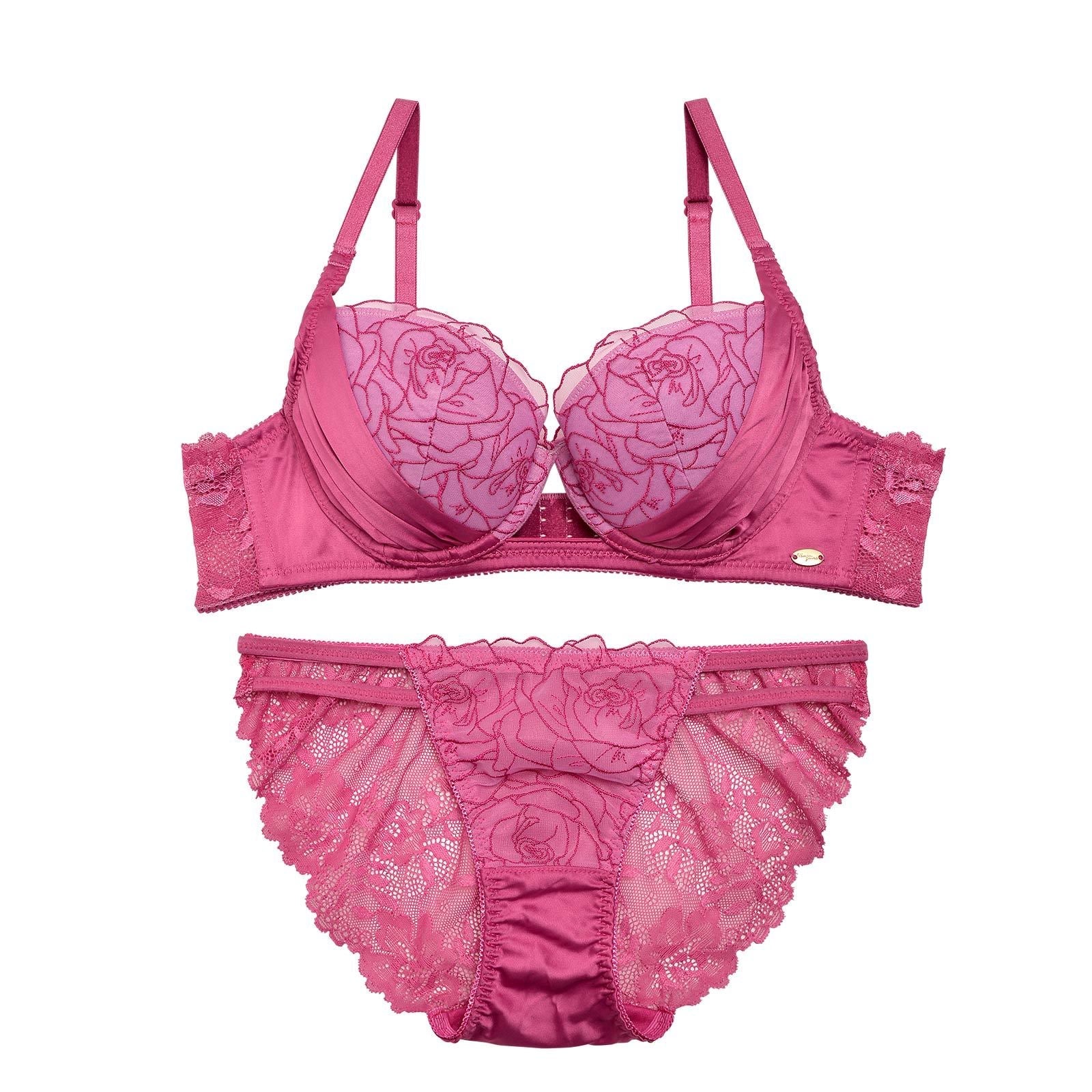 Perfume lace Bra&shorts/Pink