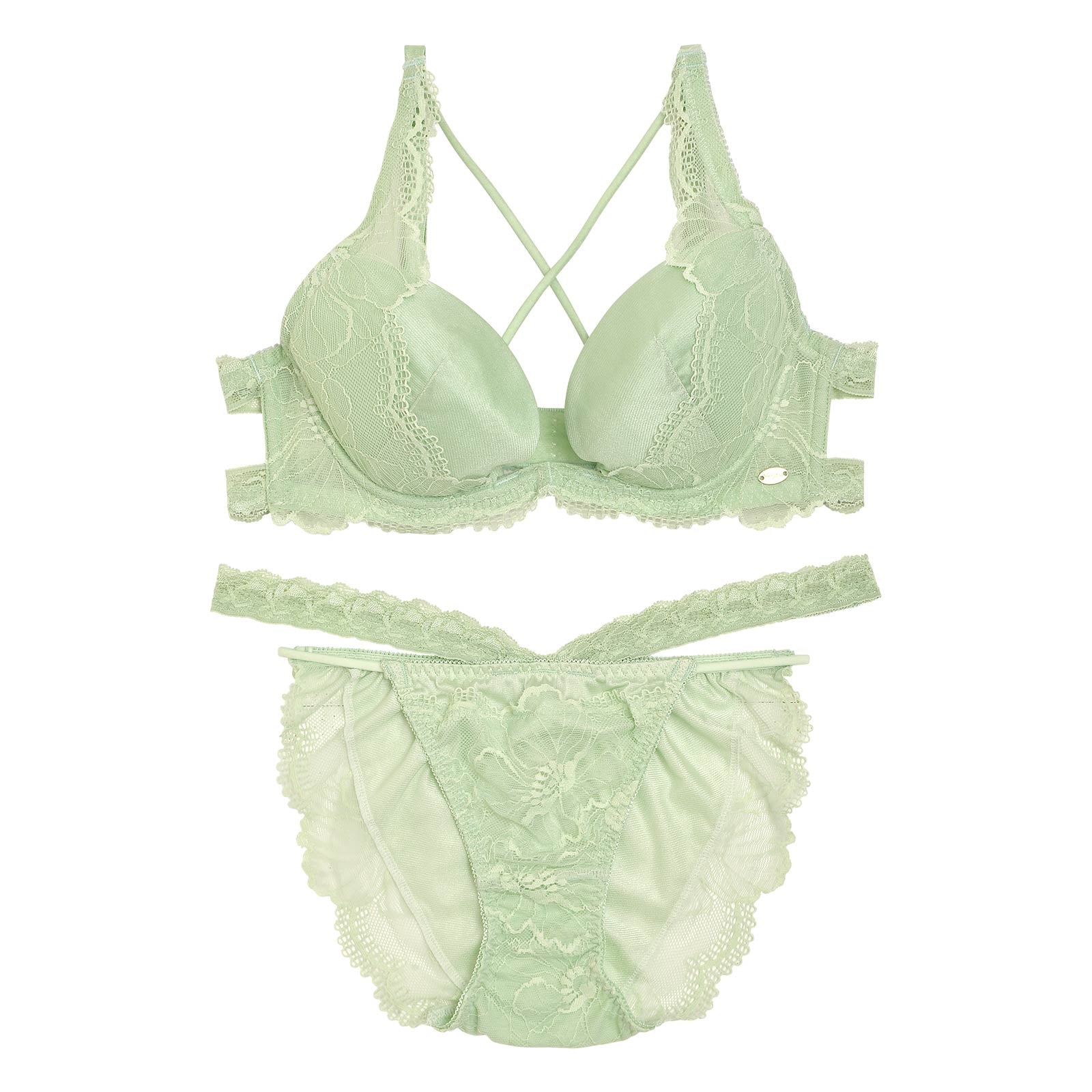 Romance Lacy Bra&shorts/Mint