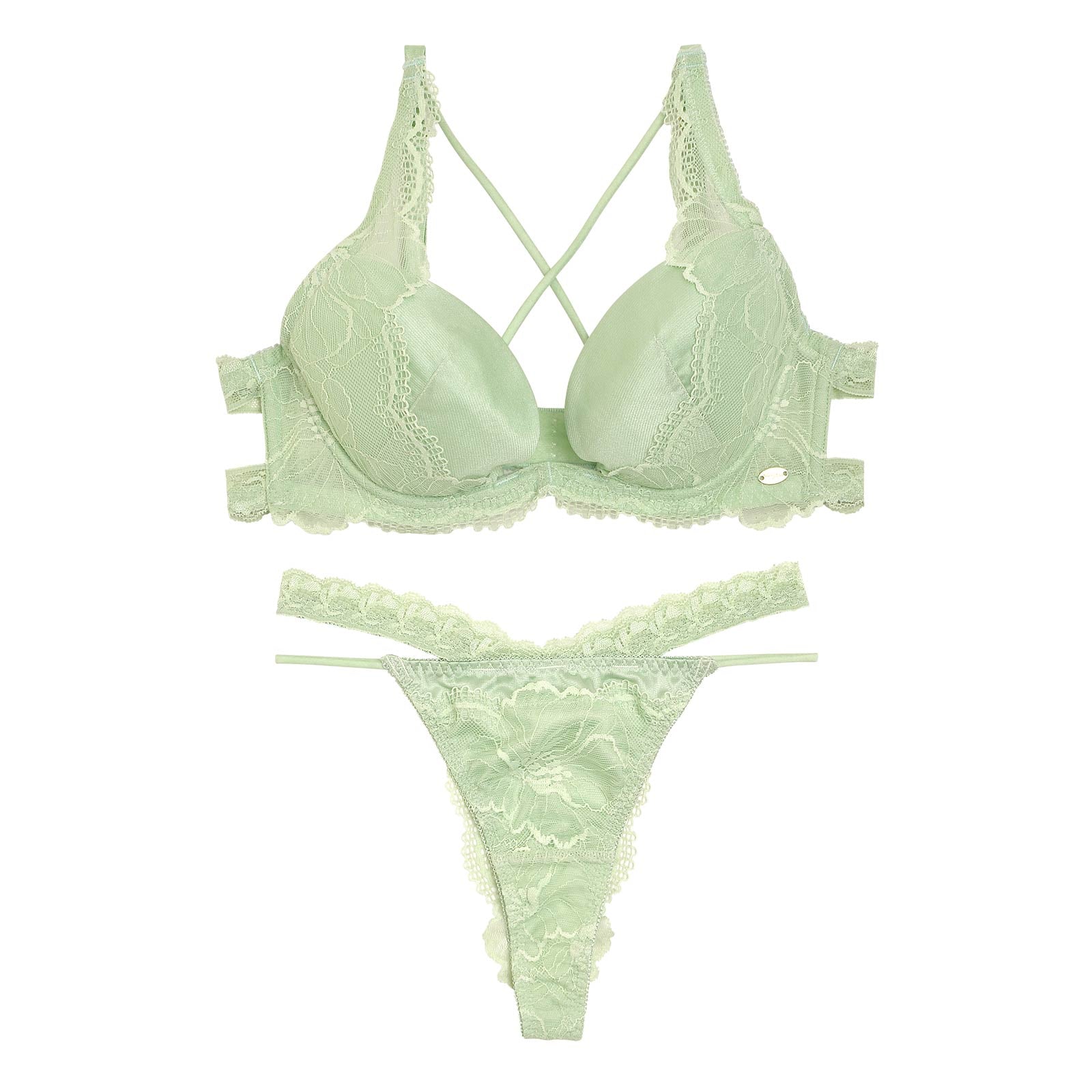 Romance Lacy Bra&T-back/Mint