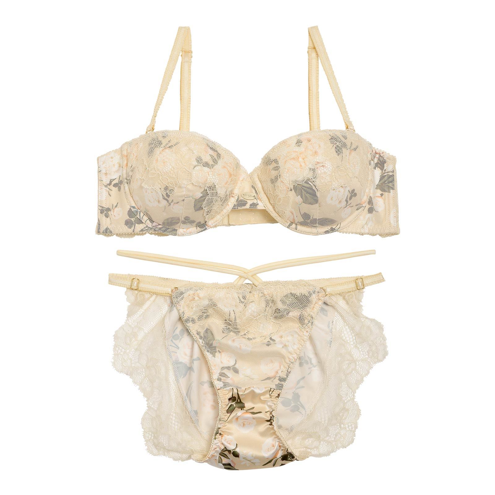 Romantic Flower Bra&shorts/Ivory