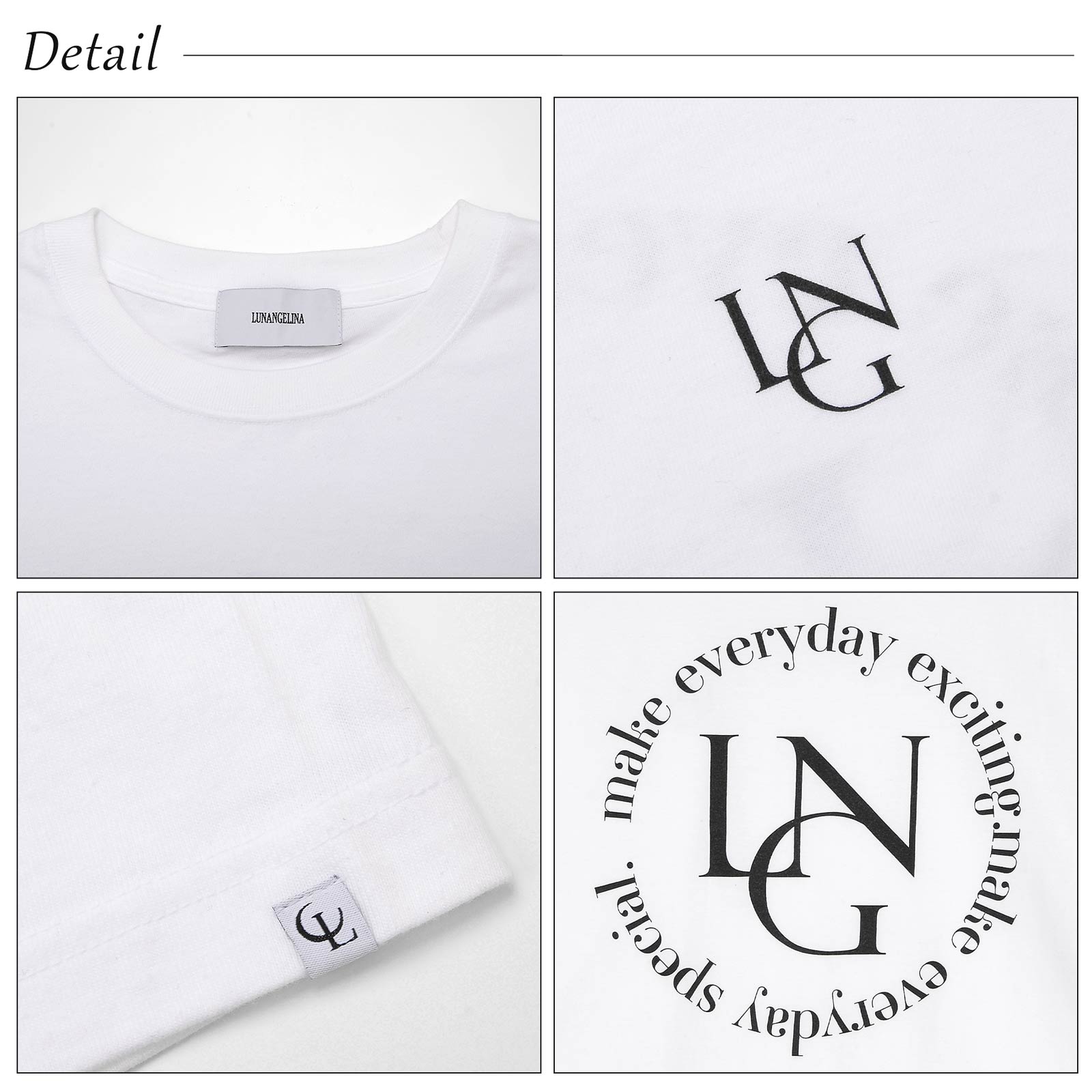 【吉木千沙都(ちぃぽぽ)着用/lunangelina】Big Logo print T-shirt/Black