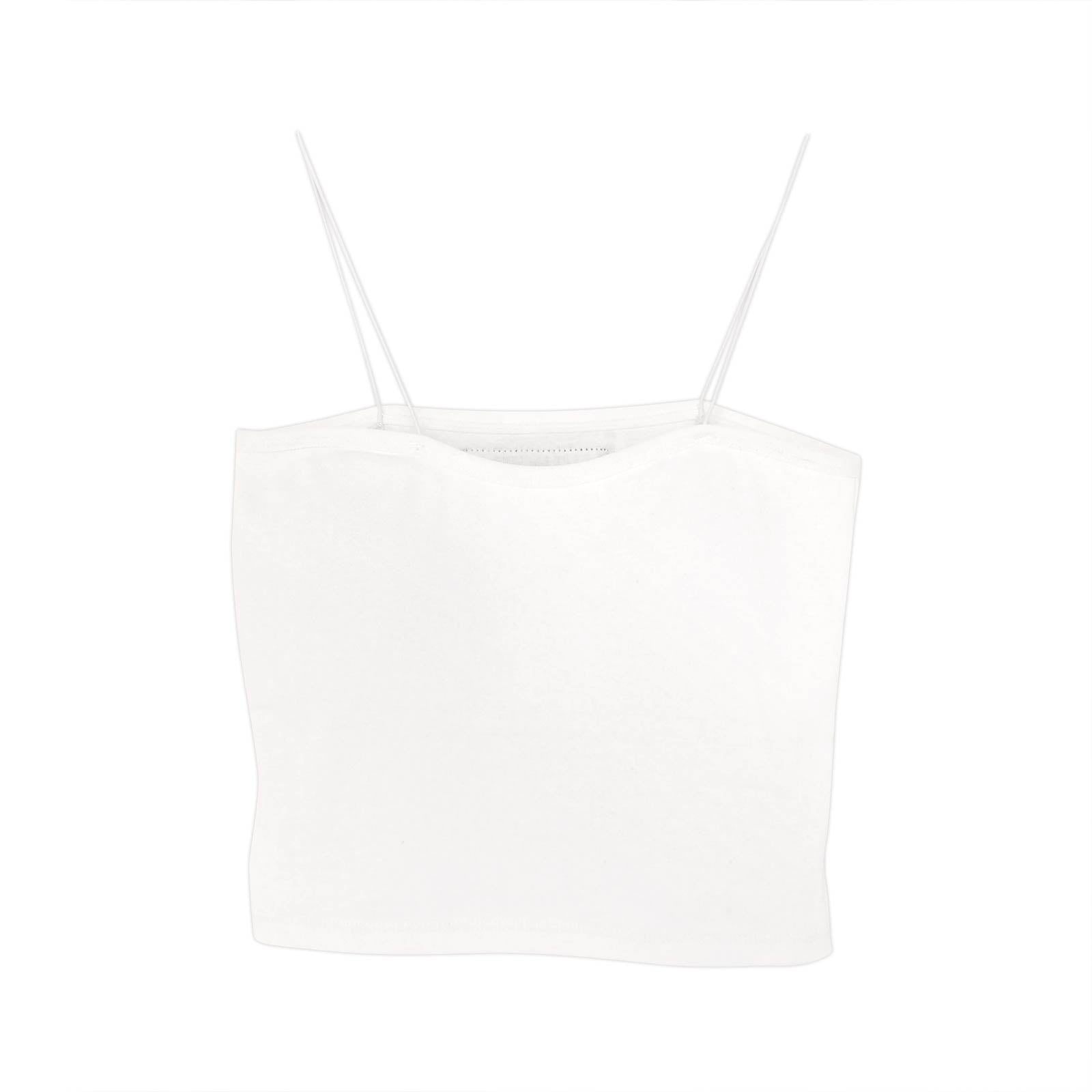 Spaghetti Strap Cropped Camisole / White