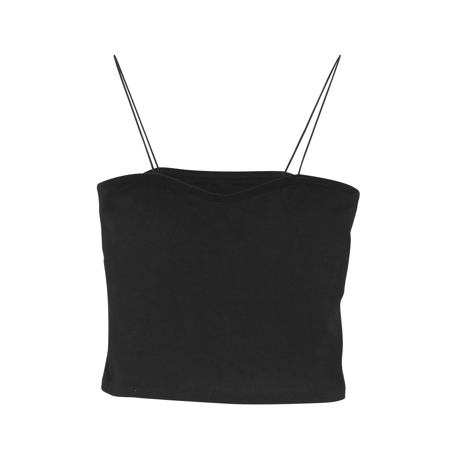 Spaghetti Strap Cropped Camisole / Black